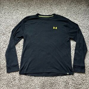 Men’s Under Armour Black and Yellow Long Sleeve Thermal Tee